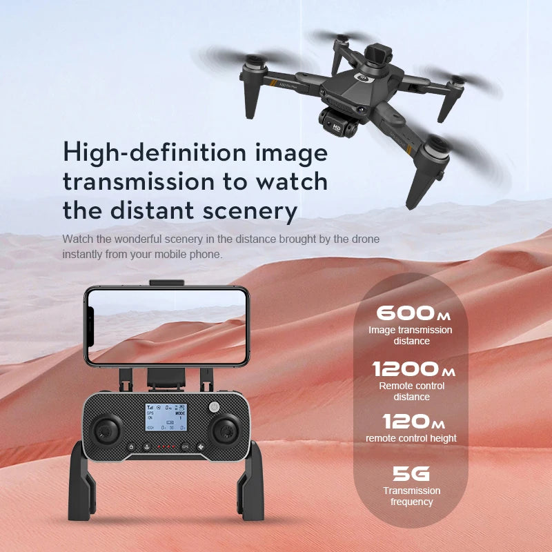 360° Obstacle Avoidance One-button Return Helicopter 4K Dual Camera Quadcopter Drone