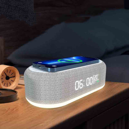 Four-in-one Wireless Charger/Night Lamp Alarm Clock