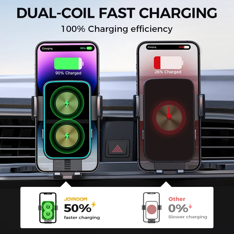 Magnetic Car Phone Fast Wireless iPhone/Galaxy Charger