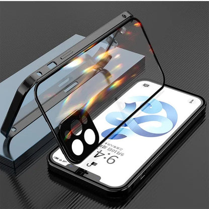 Magnetic Protective Lens Double Sided Tempered Glass iPhone Case