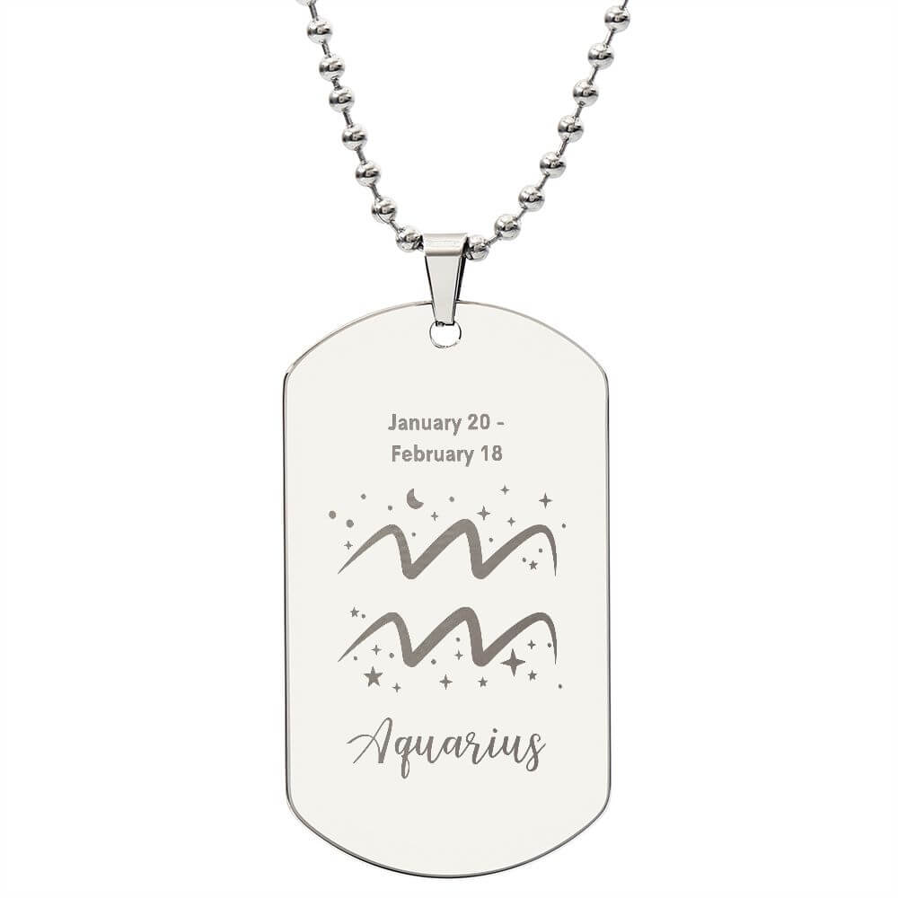 Aquarius Sign - Dog Tag Necklace - Sweet Sentimental GiftsAquarius Sign - Dog Tag NecklaceDog TagSOFSweet Sentimental GiftsSO-9476211Aquarius Sign - Dog Tag NecklaceNoPolished Stainless Steel277834023271