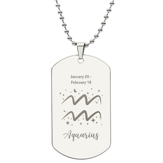 Aquarius Sign - Dog Tag Necklace - Sweet Sentimental GiftsAquarius Sign - Dog Tag NecklaceDog TagSOFSweet Sentimental GiftsSO-9476211Aquarius Sign - Dog Tag NecklaceNoPolished Stainless Steel277834023271