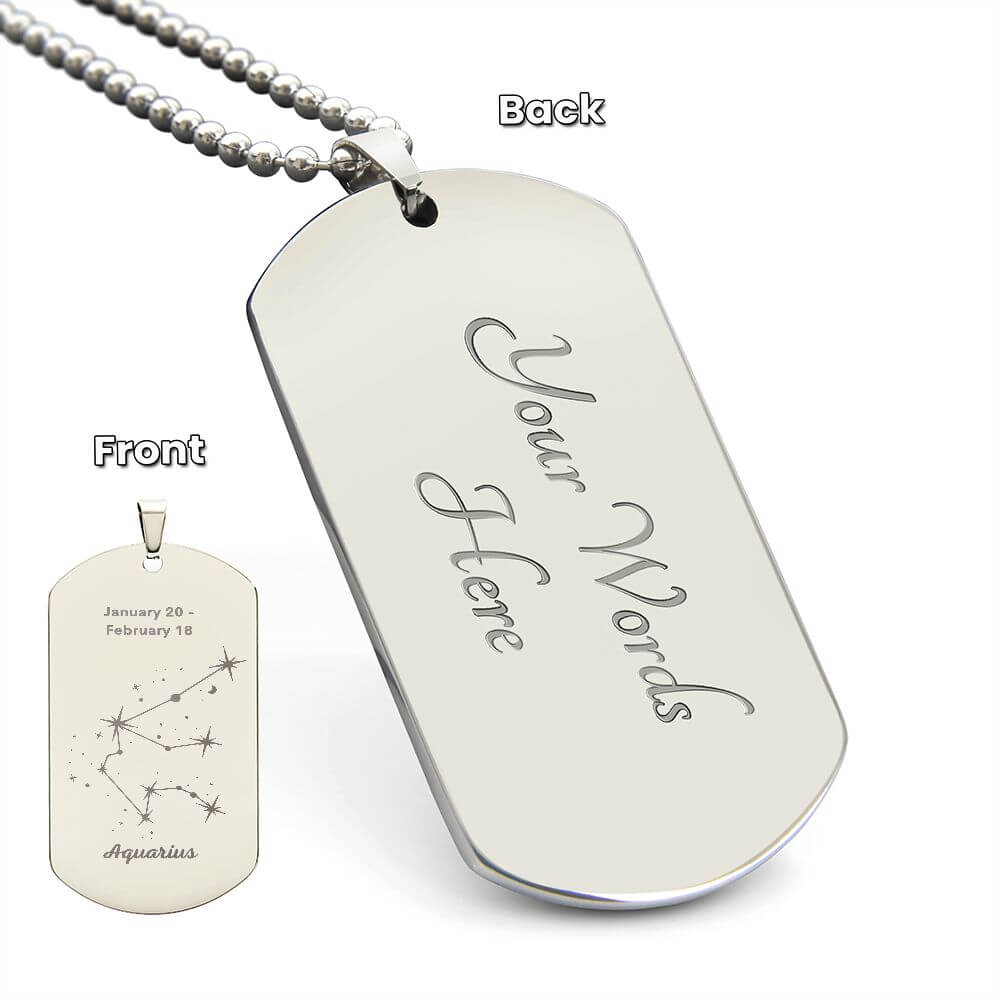 Aquarius Star Constellation Dog Tag Necklace - Sweet Sentimental GiftsAquarius Star Constellation Dog Tag NecklaceDog TagSOFSweet Sentimental GiftsSO-9476311Aquarius Star Constellation Dog Tag NecklaceYesPolished Stainless Steel581050378108