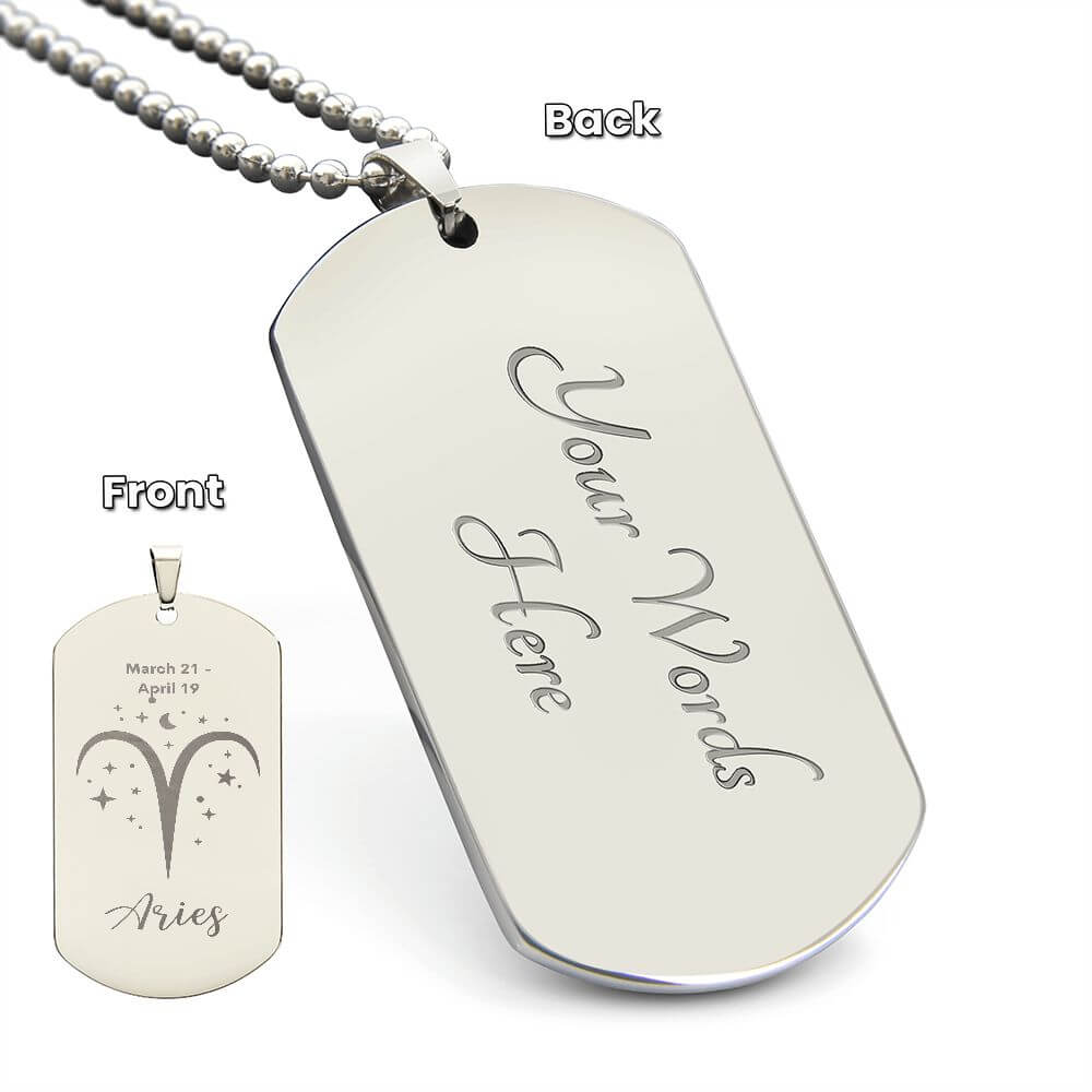 Aries Constellation Sign Dog Tag Chain - Sweet Sentimental GiftsAries Constellation Sign Dog Tag ChainDog TagSOFSweet Sentimental GiftsSO-9484498Aries Constellation Sign Dog Tag ChainYesPolished Stainless Steel176190666057