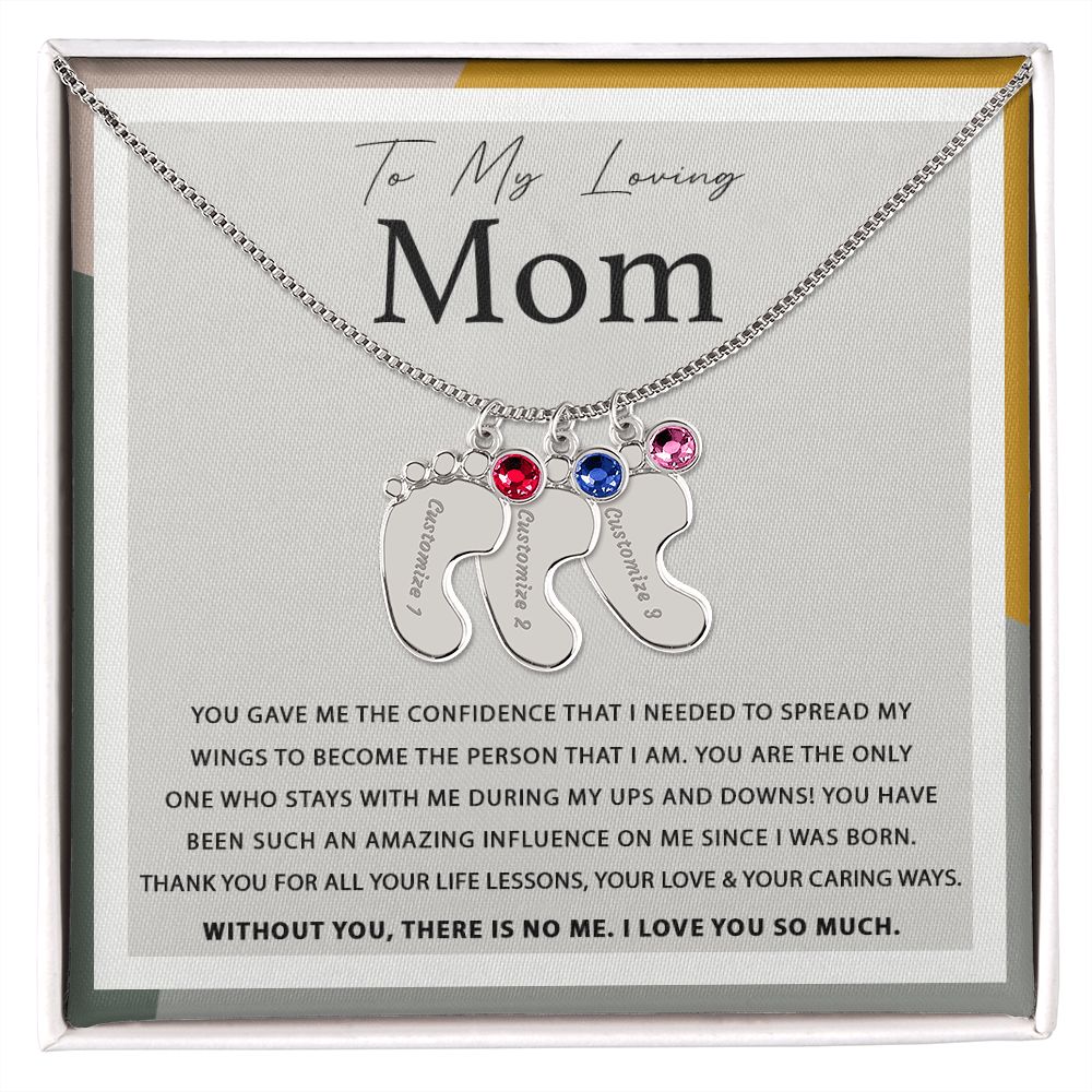 Birthstone Baby Feet Necklace - Sweet Sentimental GiftsBirthstone Baby Feet NecklaceNecklaceSOFSweet Sentimental GiftsSO-10069702Birthstone Baby Feet NecklaceStandard BoxPolished Stainless Steel3 Charms166354024465