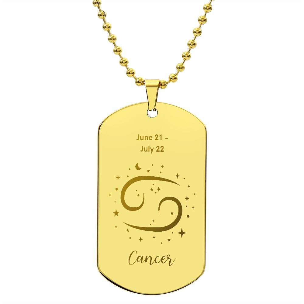 Cancer Sign - Dog Tag Necklace - Sweet Sentimental GiftsCancer Sign - Dog Tag NecklaceDog TagSOFSweet Sentimental GiftsSO-9484543Cancer Sign - Dog Tag NecklaceNo18k Yellow Gold Finish839439383220