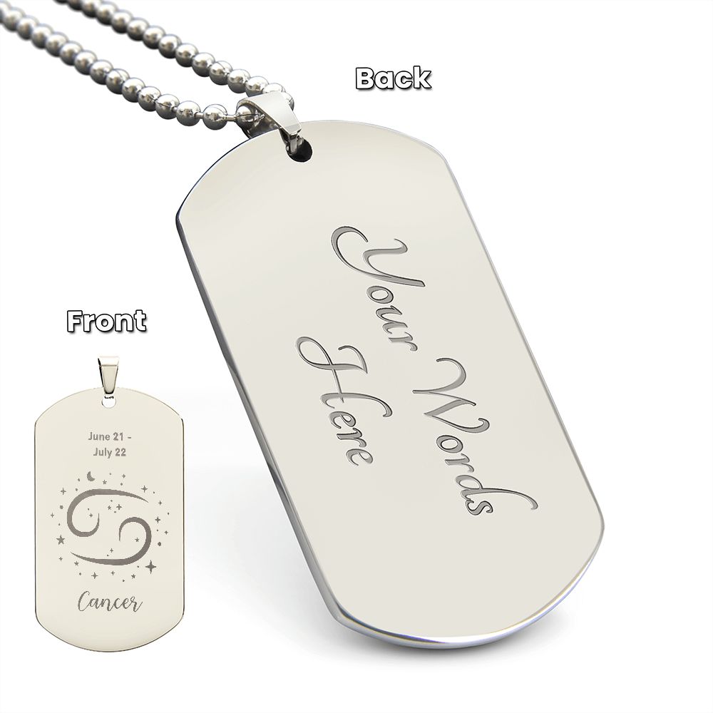Cancer Sign - Dog Tag Necklace - Sweet Sentimental GiftsCancer Sign - Dog Tag NecklaceDog TagSOFSweet Sentimental GiftsSO-9484544Cancer Sign - Dog Tag NecklaceYesPolished Stainless Steel026869224623