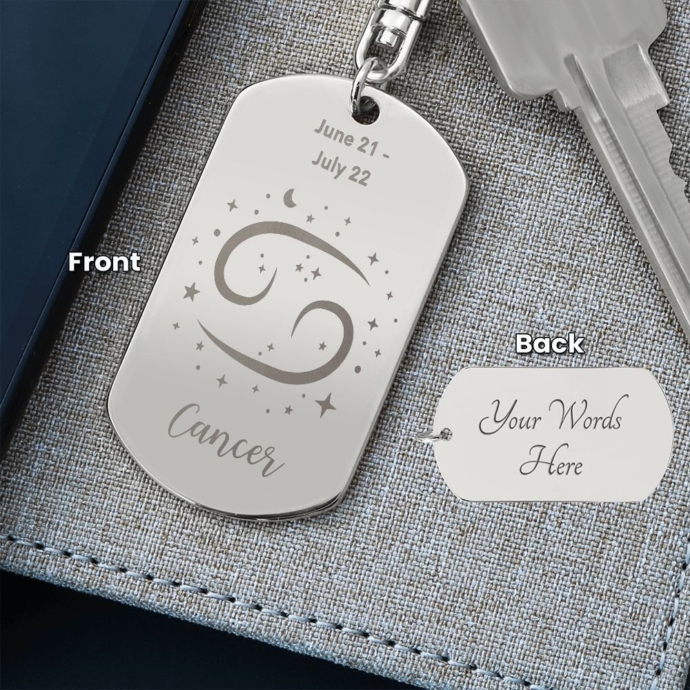 Cancer Sign - Key Chain - Sweet Sentimental GiftsCancer Sign - Key ChainDog TagSOFSweet Sentimental GiftsSO-9486848Cancer Sign - Key ChainYesEngraved Dog Tag Keychain Stainless Steel240621573020