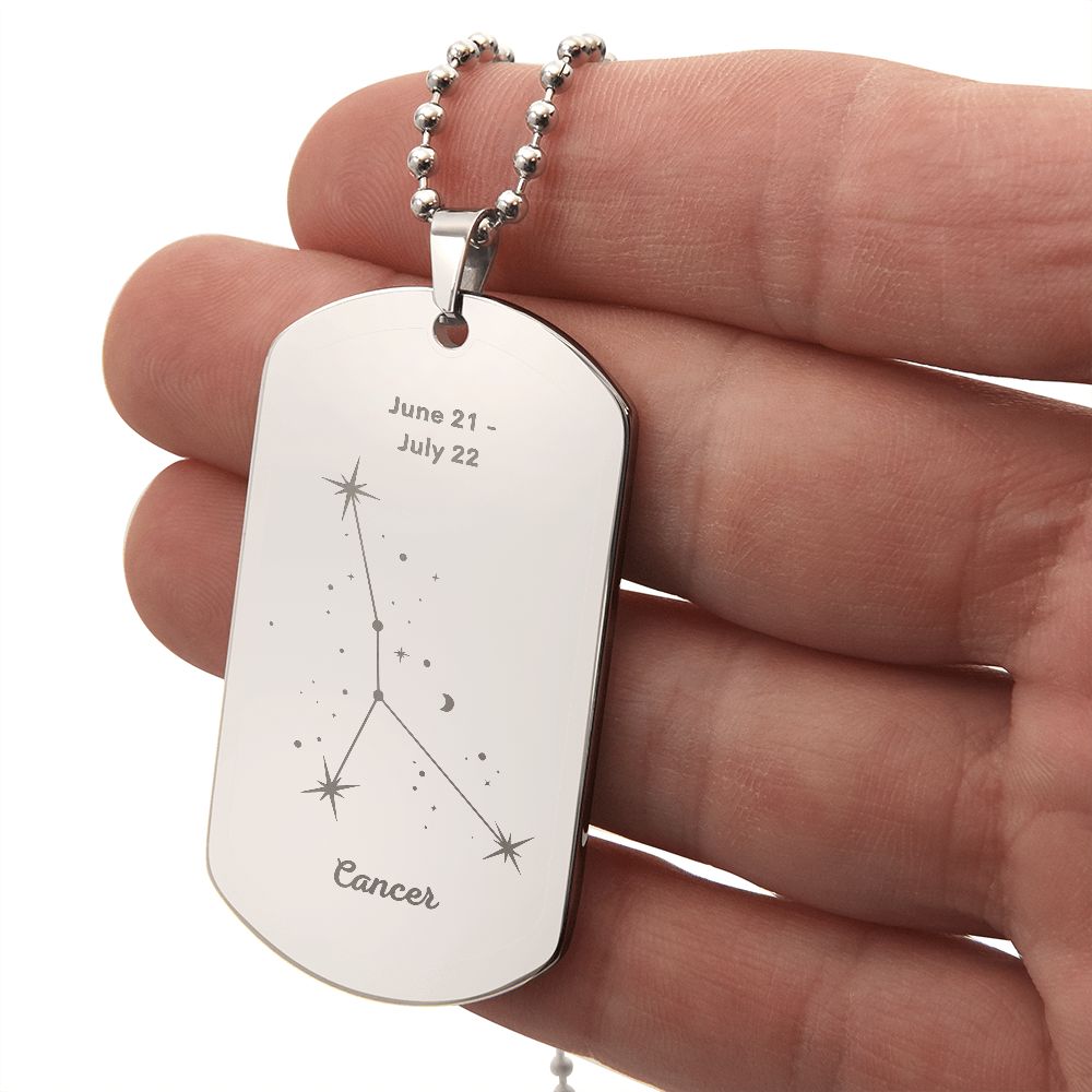 Cancer Stars - Dog Tag Necklace - Sweet Sentimental GiftsCancer Stars - Dog Tag NecklaceDog TagSOFSweet Sentimental GiftsSO-9484552Cancer Stars - Dog Tag NecklaceNoPolished Stainless Steel983843370922
