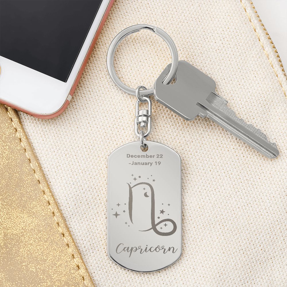 Capricorn Sign - Keychain - Sweet Sentimental GiftsCapricorn Sign - KeychainDog TagSOFSweet Sentimental GiftsSO-9484965Capricorn Sign - KeychainNoEngraved Dog Tag Keychain Stainless Steel696623047715