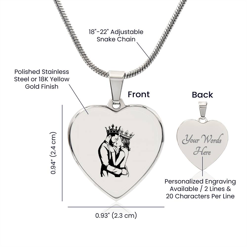 Couple King/Queen Heart Shaped Necklace - Sweet Sentimental GiftsCouple King/Queen Heart Shaped NecklaceNecklaceSOFSweet Sentimental GiftsSO-10862588Couple King/Queen Heart Shaped NecklaceYesPolished Stainless Steel434416613156