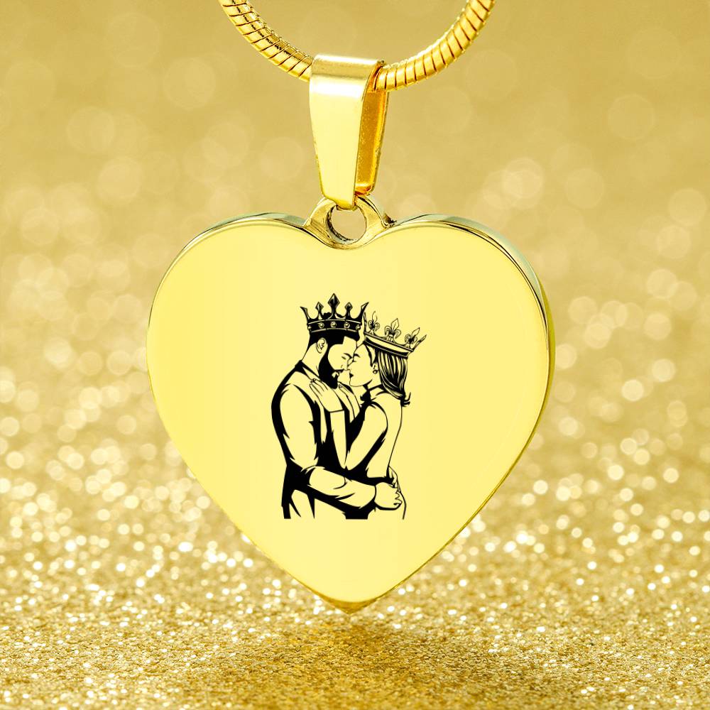 Abitoncc Valentine's Day Gift for Lover His Queen Her King Dog Tag  Stainless Steel Couple Pendant Necklace for Women Men | Amazon.com