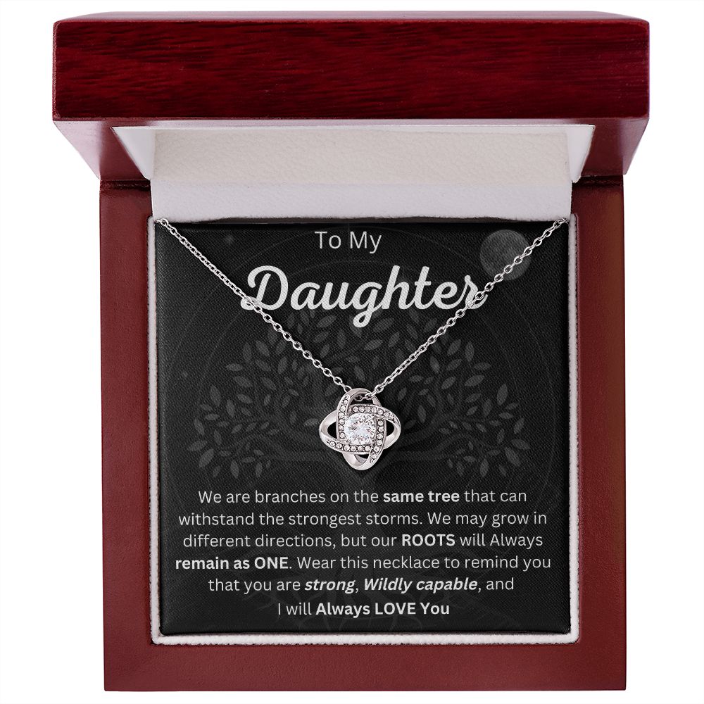 Daughter Love Knot Necklace - Sweet Sentimental GiftsDaughter Love Knot NecklaceNecklaceSOFSweet Sentimental GiftsSO-7758969Daughter Love Knot NecklaceLuxury Box14K White Gold Finish992064761136