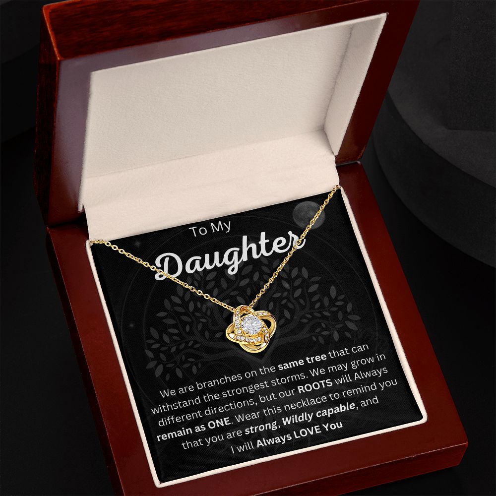 Daughter Love Knot Necklace - Sweet Sentimental GiftsDaughter Love Knot NecklaceNecklaceSOFSweet Sentimental GiftsSO-7758970Daughter Love Knot NecklaceLuxury Box18K Yellow Gold Finish448782656860