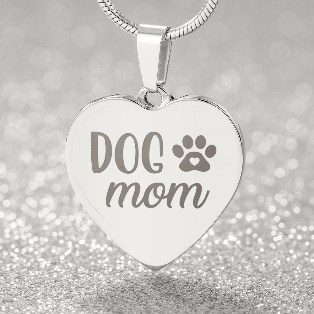 Dog Mom Engraved Heart Necklace - Sweet Sentimental GiftsDog Mom Engraved Heart NecklaceNecklaceSOFSweet Sentimental GiftsSO-10862603Dog Mom Engraved Heart NecklaceNoPolished Stainless Steel862255242839