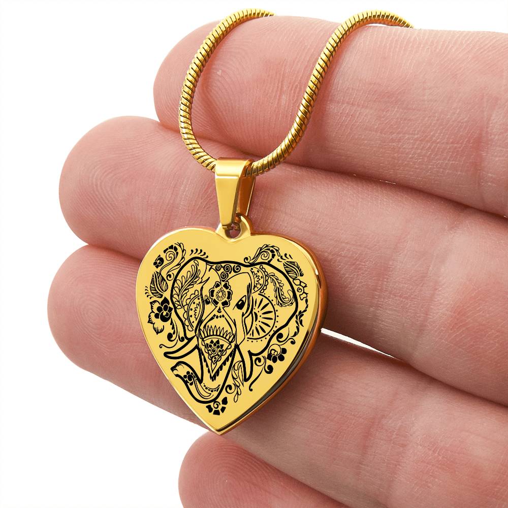 Elephant Head Engraved Heart Necklace - Sweet Sentimental GiftsElephant Head Engraved Heart NecklaceNecklaceSOFSweet Sentimental GiftsSO-10862618Elephant Head Engraved Heart NecklaceNo18k Yellow Gold Finish638003496928