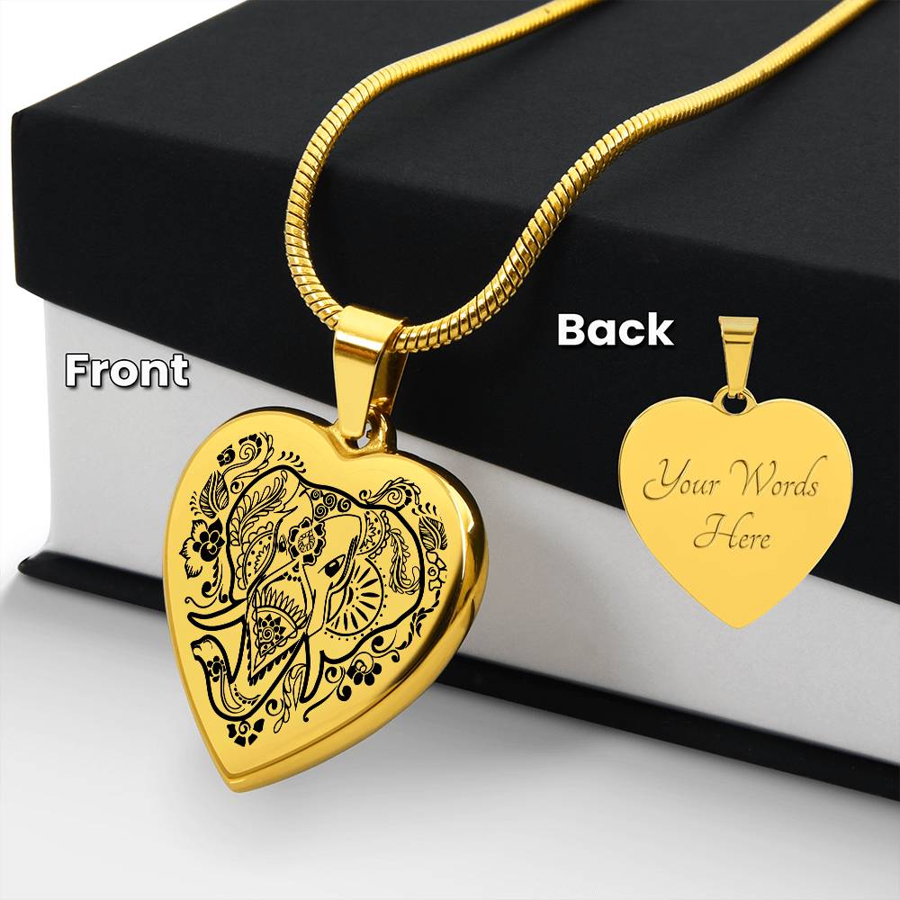 Elephant Head Engraved Heart Necklace - Sweet Sentimental GiftsElephant Head Engraved Heart NecklaceNecklaceSOFSweet Sentimental GiftsSO-10862619Elephant Head Engraved Heart NecklaceYes18k Yellow Gold Finish755146692069