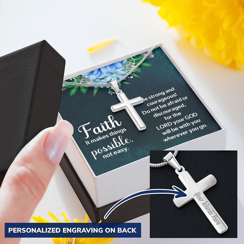 Faith Engraved Cross Necklace - Sweet Sentimental GiftsFaith Engraved Cross NecklaceNecklaceSOFSweet Sentimental GiftsSO-10090587Faith Engraved Cross NecklaceTwo Toned Box406547706755