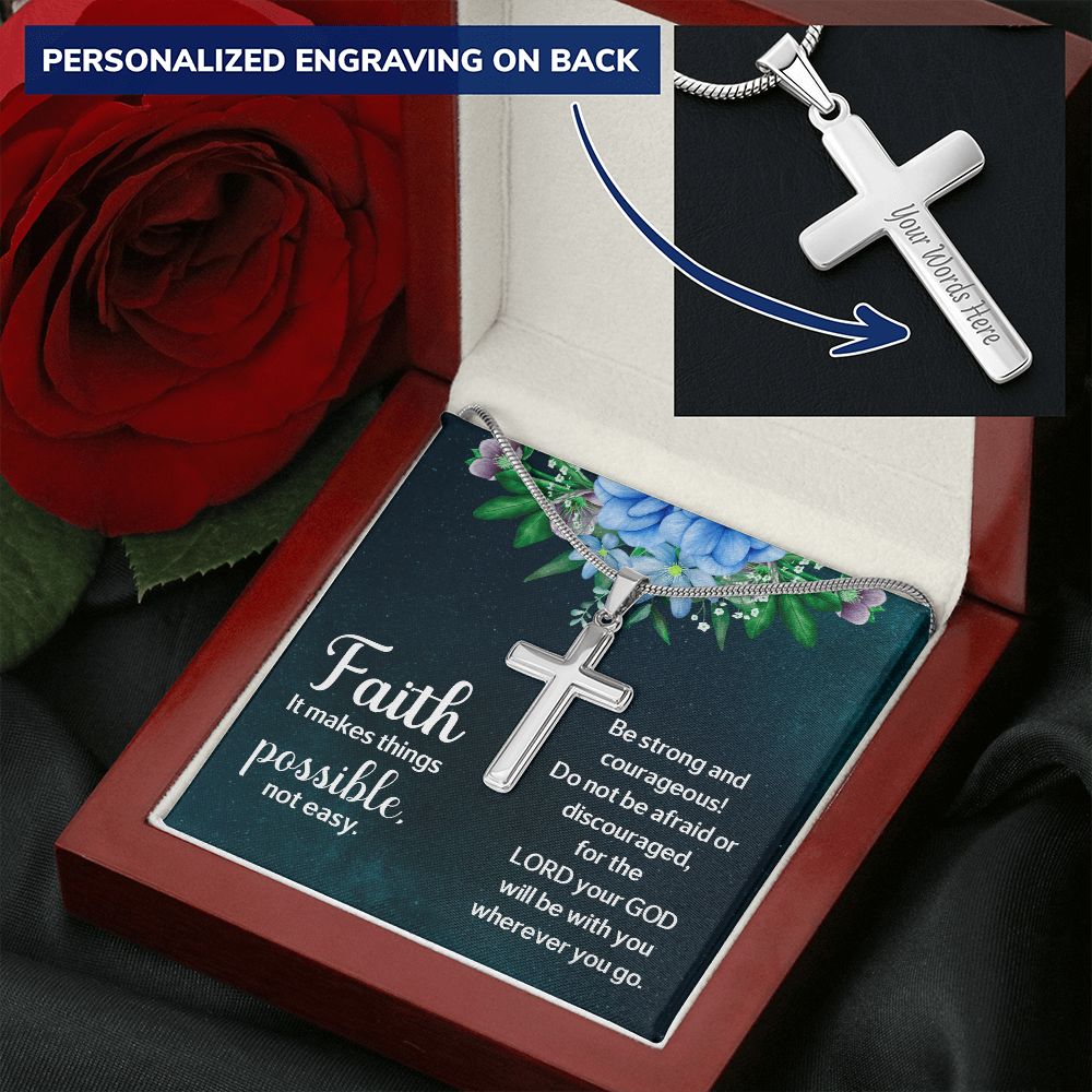 Faith Engraved Cross Necklace - Sweet Sentimental GiftsFaith Engraved Cross NecklaceNecklaceSOFSweet Sentimental GiftsSO-10090588Faith Engraved Cross NecklaceLuxury Box w/ LED198831790587