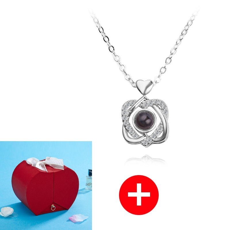 Flower Gift Box - Sweet Sentimental GiftsFlower Gift BoxNecklaceEternal RoseSweet Sentimental Gifts3256802988973853-red style 6Flower Gift BoxRed Box w/ Silver Square Heart Message Necklace535406416242