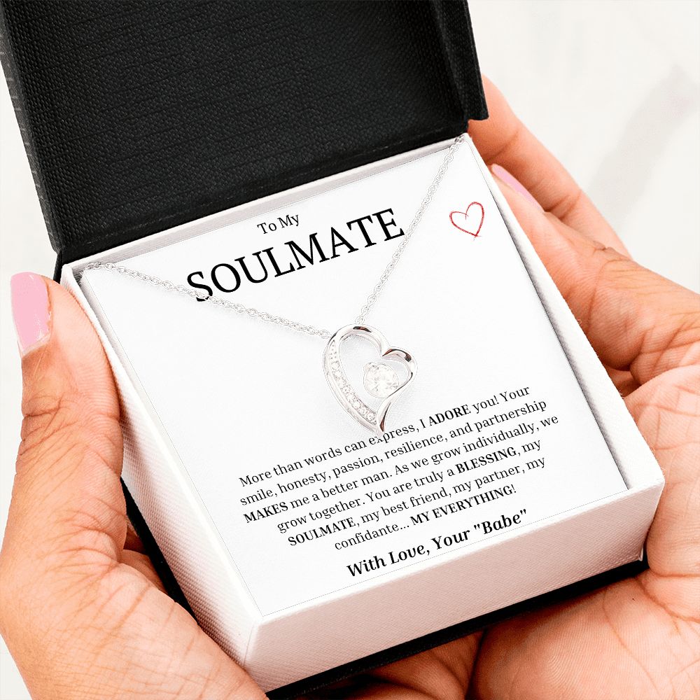 Forever Love To My Soulmate - Sweet Sentimental GiftsForever Love To My SoulmateNecklaceSOFSweet Sentimental GiftsSO-8667892Forever Love To My SoulmateStandard Box14k White Gold Finish729720049914
