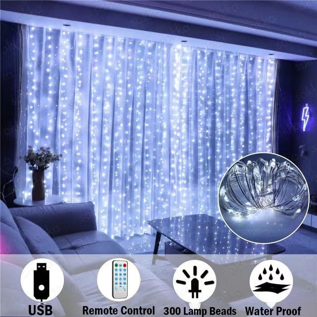Garland LED Curtain Lights - Sweet Sentimental GiftsGarland LED Curtain LightsHome & GardenNewgoodfine StoreSweet Sentimental Gifts27308108-No-remote-control-A-3Mx1m-100LEDGarland LED Curtain Lights3Mx1m 100LEDNo remote control-A928477525843