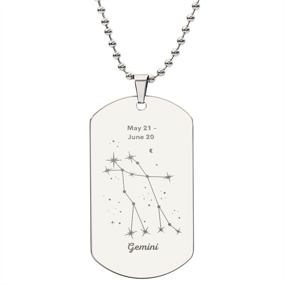 Gemini Stars - Dog Tag Necklace - Sweet Sentimental GiftsGemini Stars - Dog Tag NecklaceDog TagSOFSweet Sentimental GiftsSO-9486882Gemini Stars - Dog Tag NecklaceNoPolished Stainless Steel667201175816