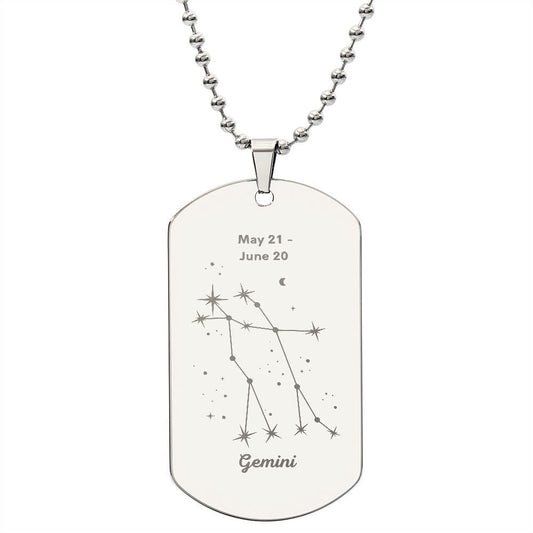 Gemini Stars - Dog Tag Necklace - Sweet Sentimental GiftsGemini Stars - Dog Tag NecklaceDog TagSOFSweet Sentimental GiftsSO-9486882Gemini Stars - Dog Tag NecklaceNoPolished Stainless Steel667201175816