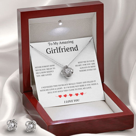 Girlfriend Love Knot Necklace and Earning set - Sweet Sentimental GiftsGirlfriend Love Knot Necklace and Earning setNecklace SetSOFSweet Sentimental GiftsSO-8666465Girlfriend Love Knot Necklace and Earning setTwo Tone Box378903395982