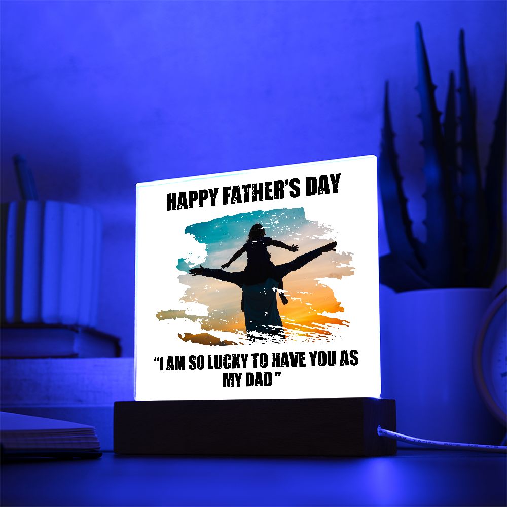 Happy Father's Day Square Acrylic Plaque - Sweet Sentimental GiftsHappy Father's Day Square Acrylic PlaqueFashion PlaqueSOFSweet Sentimental GiftsSO-10643875Happy Father's Day Square Acrylic PlaqueAcrylic Square with LED Base665836678092