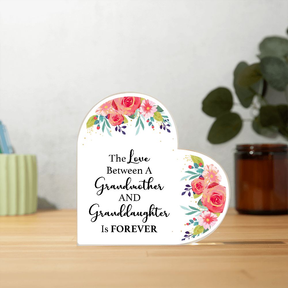 Heart Shaped Acrylic Grandmother & Granddaughter Plaque - Sweet Sentimental GiftsHeart Shaped Acrylic Grandmother & Granddaughter PlaqueFashion PlaqueSOFSweet Sentimental GiftsSO-10334159Heart Shaped Acrylic Grandmother & Granddaughter Plaque367901656454