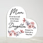 Heart Shaped Acrylic Mom & Daughter Plaque - Sweet Sentimental GiftsHeart Shaped Acrylic Mom & Daughter PlaqueFashion PlaqueSOFSweet Sentimental GiftsSO-10334368Heart Shaped Acrylic Mom & Daughter Plaque415940548176