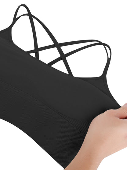 Women's Activewear Sports Bra Lace-Up Backless Padded
