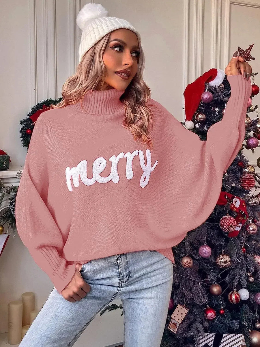 Knitted Turtleneck Christmas Sweater - Sweet Sentimental GiftsKnitted Turtleneck Christmas SweaterWomen's ClothingYDXYSweet Sentimental Gifts52845698-Coral-SKnitted Turtleneck Christmas SweaterSCoral877297895271