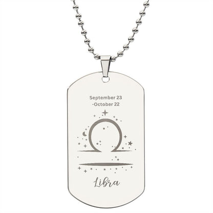 Libra Sign- Dog Tag Necklace - Sweet Sentimental GiftsLibra Sign- Dog Tag NecklaceDog TagSOFSweet Sentimental GiftsSO-9486996Libra Sign- Dog Tag NecklaceNoPolished Stainless Steel729642602815