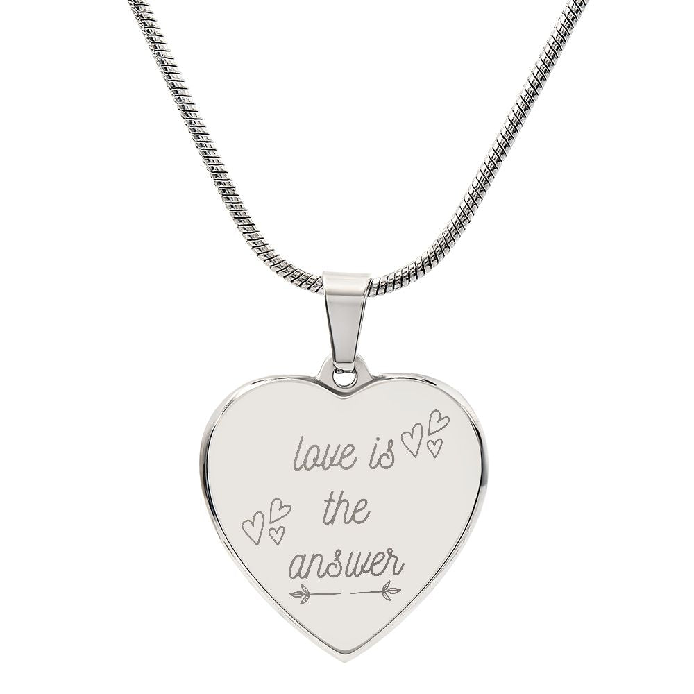 Love is the Answer - Necklace - Sweet Sentimental GiftsLove is the Answer - NecklaceNecklaceSOFSweet Sentimental GiftsSO-9294452Love is the Answer - NecklaceNoPolished Stainless Steel500582392932
