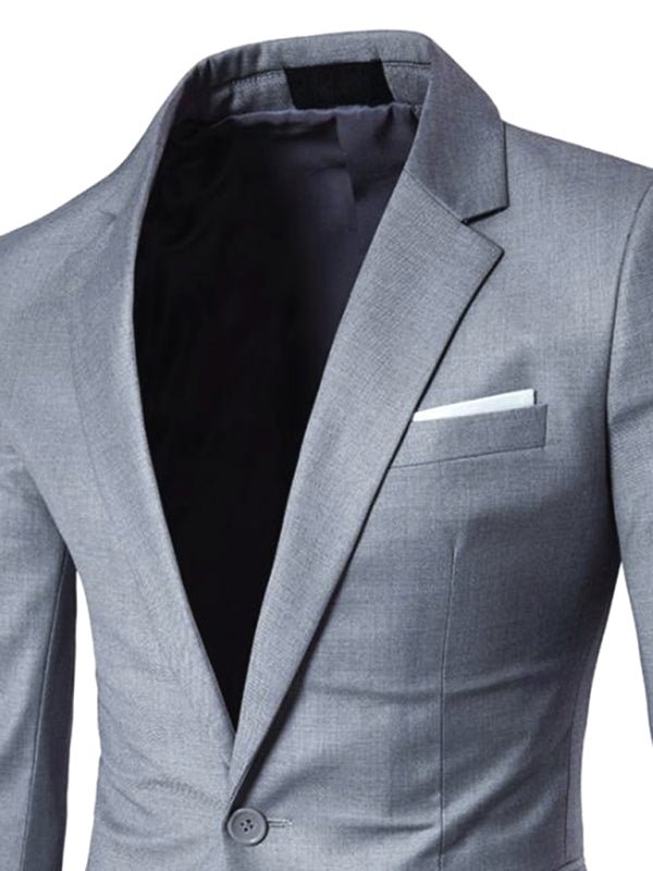 Men's Business Slim Suit Jacket Single Suit - Sweet Sentimental GiftsMen's Business Slim Suit Jacket Single SuitkakacloSweet Sentimental GiftsFSZM01438_GR_M_NUBMen's Business Slim Suit Jacket Single SuitMGrey88536185