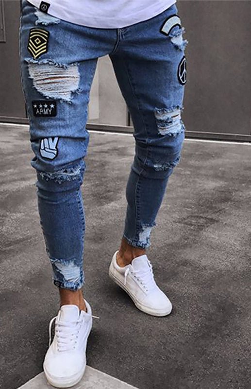 Men's Fashion Frayed Slim Fit Long Jeans - Sweet Sentimental GiftsMen's Fashion Frayed Slim Fit Long JeanskakacloSweet Sentimental GiftsFSZM01159_DBL_S_NUBMen's Fashion Frayed Slim Fit Long JeansSNavy Blue68003877