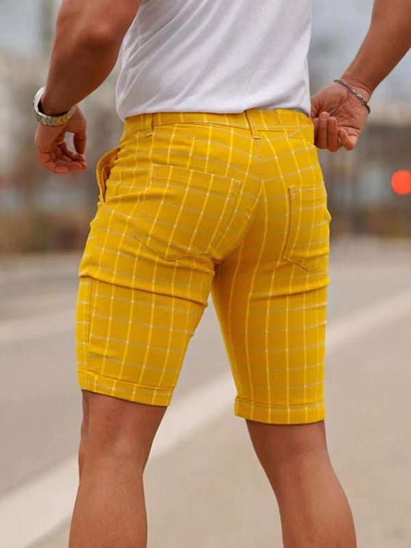 men's skinny plaid plus size casual shorts - Sweet Sentimental Giftsmen's skinny plaid plus size casual shortskakacloSweet Sentimental GiftsFSZM02004_B_S_NUBmen's skinny plaid plus size casual shortsSBlack