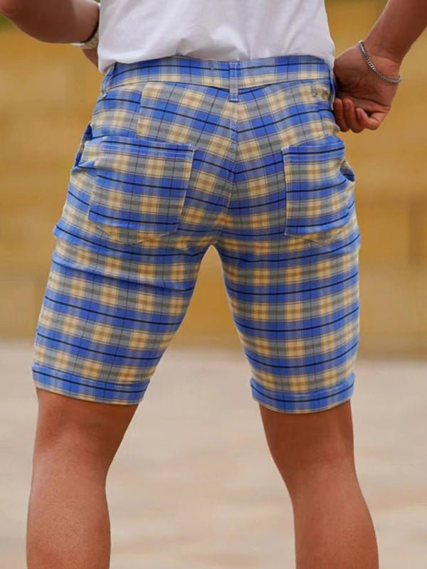 men's skinny plaid plus size casual shorts - Sweet Sentimental Giftsmen's skinny plaid plus size casual shortskakacloSweet Sentimental GiftsFSZM02004_B_S_NUBmen's skinny plaid plus size casual shortsSBlack