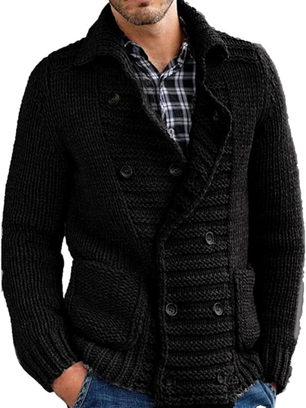 Men's Solid Color Double Breasted Cardigan - Sweet Sentimental GiftsMen's Solid Color Double Breasted CardigankakacloSweet Sentimental GiftsFSZM01589_B_M_NUBMen's Solid Color Double Breasted CardiganMBlack22427239