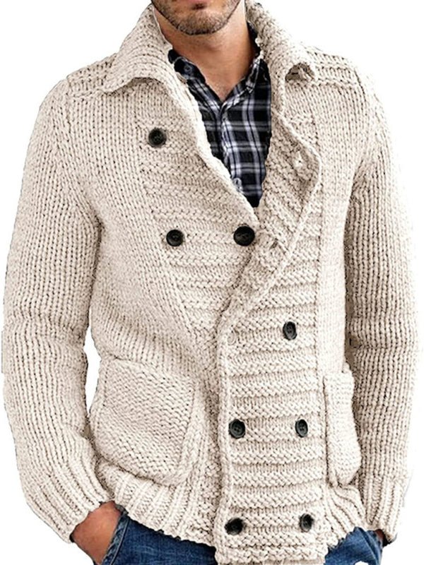 Men's Solid Color Double Breasted Cardigan - Sweet Sentimental GiftsMen's Solid Color Double Breasted CardigankakacloSweet Sentimental GiftsFSZM01589_WHE_M_NUBMen's Solid Color Double Breasted CardiganMWhite26622903