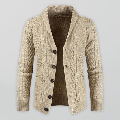 Men's Solid Color Shawl Collar Cable Stitch Cardigan - Sweet Sentimental GiftsMen's Solid Color Shawl Collar Cable Stitch CardigankakacloSweet Sentimental GiftsFSZM01622_BE_M_NUBMen's Solid Color Shawl Collar Cable Stitch CardiganMCream42891464