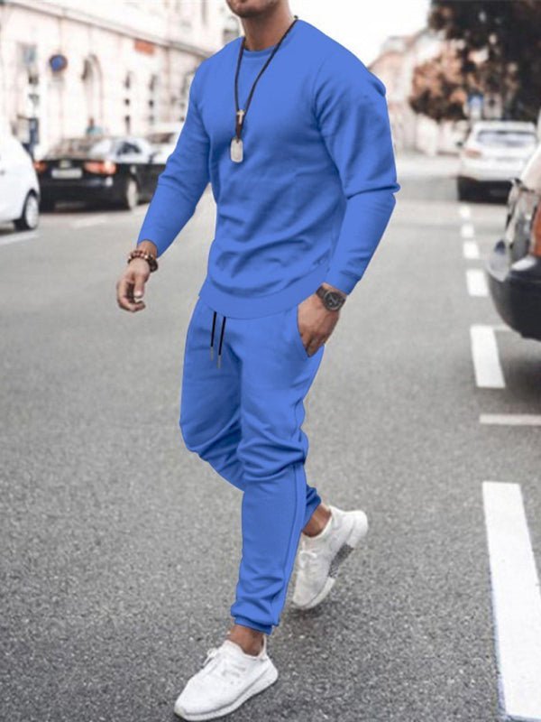 Men's Solid Color Sweatshirt And Sweatpant Two Piece Sets - Sweet Sentimental GiftsMen's Solid Color Sweatshirt And Sweatpant Two Piece SetskakacloSweet Sentimental GiftsFSZM01588_LBL_M_NUBMen's Solid Color Sweatshirt And Sweatpant Two Piece SetsMMist blue