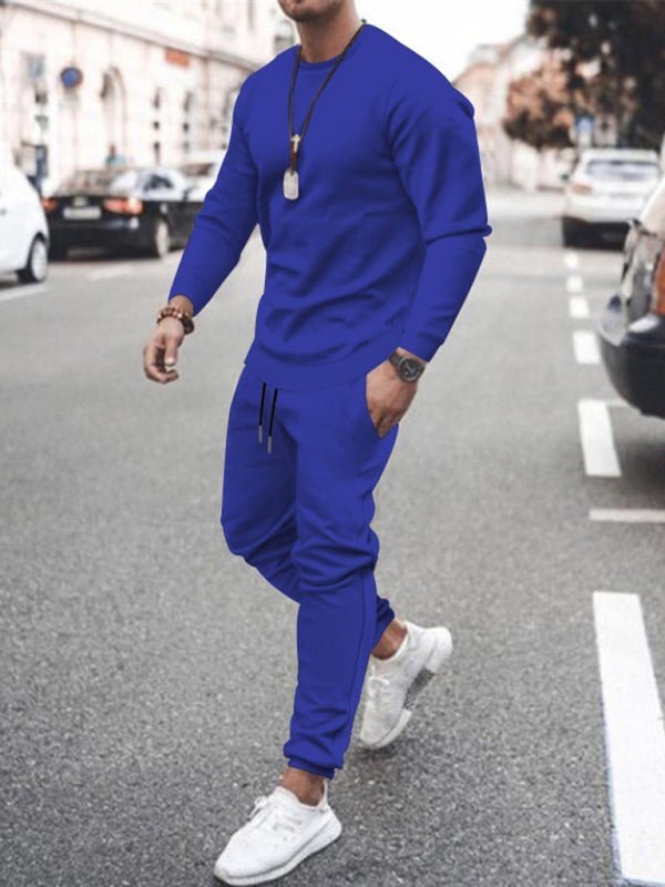 Men's Solid Color Sweatshirt And Sweatpant Two Piece Sets - Sweet Sentimental GiftsMen's Solid Color Sweatshirt And Sweatpant Two Piece SetskakacloSweet Sentimental GiftsFSZM01588_RBL_M_NUBMen's Solid Color Sweatshirt And Sweatpant Two Piece SetsMSapphire blue
