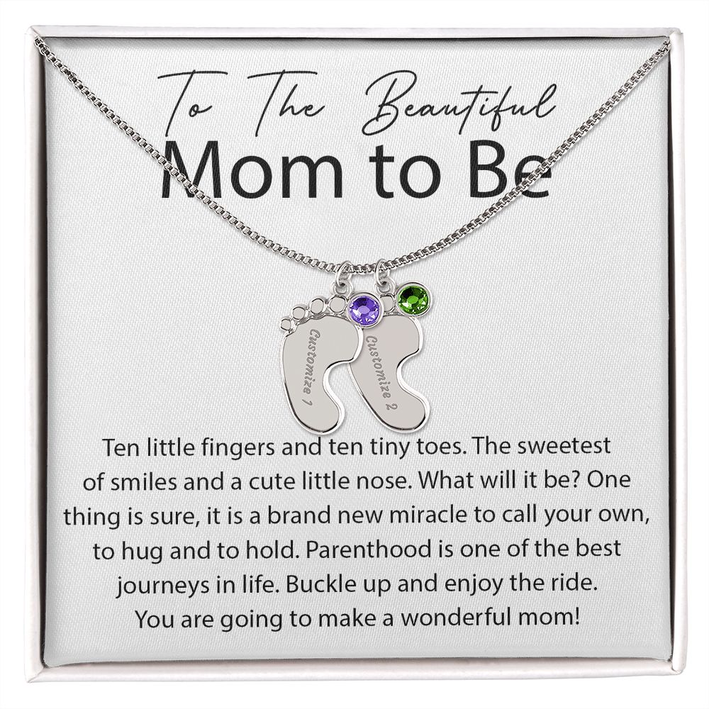 Mom to Be - Birthstone Baby Feet - Sweet Sentimental GiftsMom to Be - Birthstone Baby FeetNecklaceSOFSweet Sentimental GiftsSO-10070155Mom to Be - Birthstone Baby FeetStandard BoxPolished Stainless Steel2 Charms885368934736
