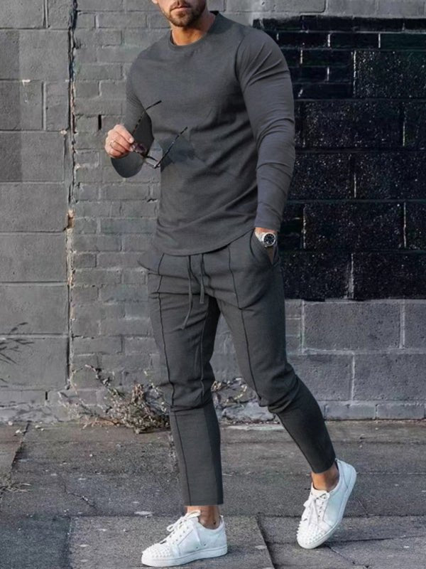 New Men's Two-piece Set Round Neck Long Sleeve T-Shirt Trousers Casual Sports Suit - Sweet Sentimental GiftsNew Men's Two-piece Set Round Neck Long Sleeve T-Shirt Trousers Casual Sports SuitkakacloSweet Sentimental GiftsFSZM02097_DGR_M_NUBNew Men's Two-piece Set Round Neck Long Sleeve T-Shirt Trousers Casual Sports SuitMCharcoal grey00327374