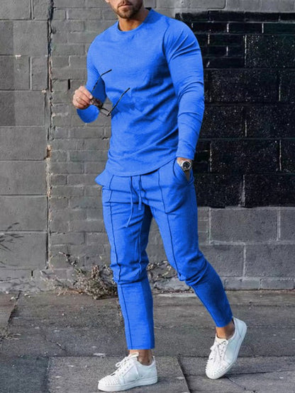 New Men's Two-piece Set Round Neck Long Sleeve T-Shirt Trousers Casual Sports Suit - Sweet Sentimental GiftsNew Men's Two-piece Set Round Neck Long Sleeve T-Shirt Trousers Casual Sports SuitkakacloSweet Sentimental GiftsFSZM02097_LBL_M_NUBNew Men's Two-piece Set Round Neck Long Sleeve T-Shirt Trousers Casual Sports SuitMClear blue10043326