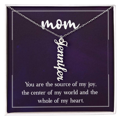 Personalized Vertical Name Necklace - Sweet Sentimental GiftsPersonalized Vertical Name NecklaceNecklaceSOFSweet Sentimental GiftsSO-11434109Personalized Vertical Name NecklaceStandard BoxPolished Stainless Steel1 Name911607444022
