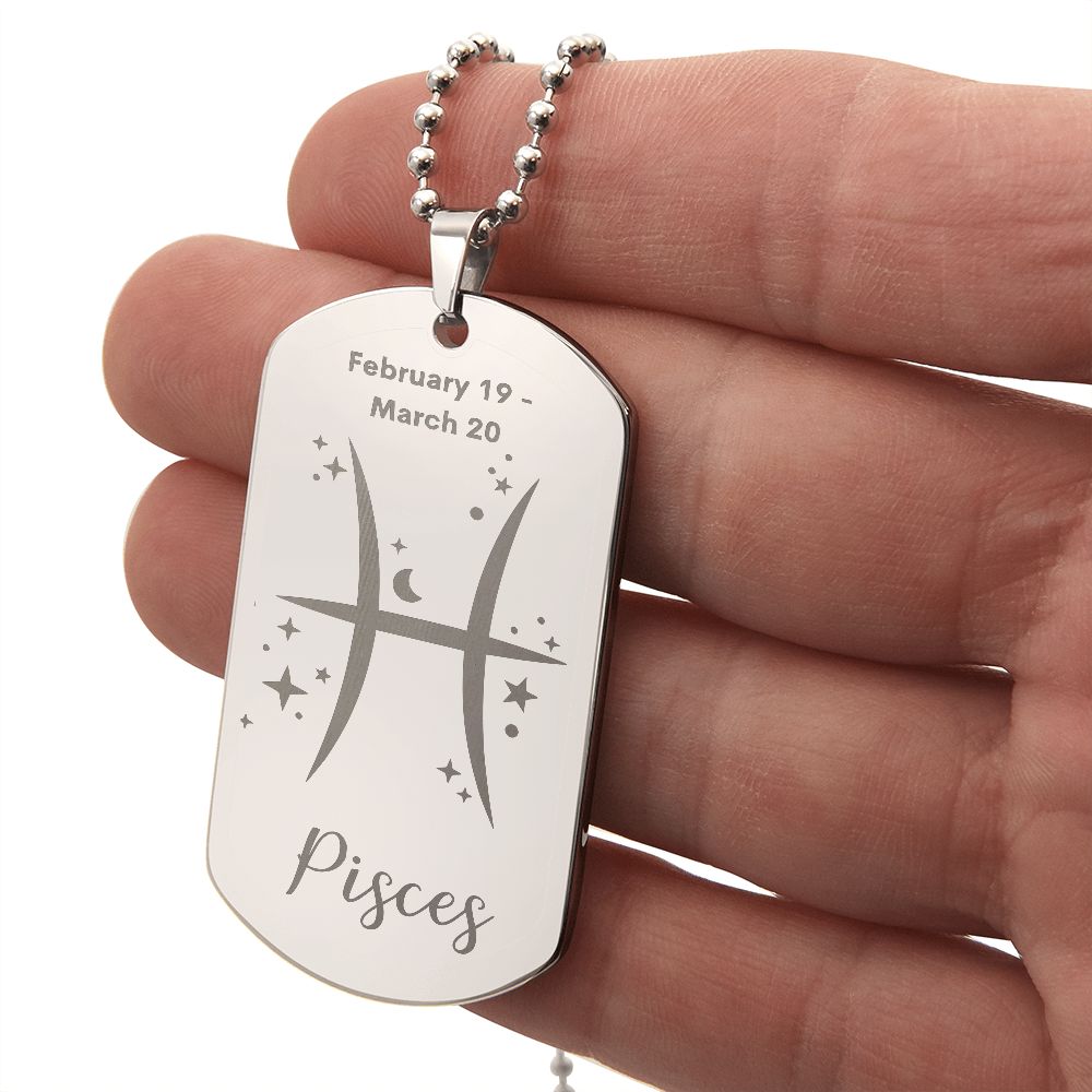 Pisces Sign - Dog Tag Necklace - Sweet Sentimental GiftsPisces Sign - Dog Tag NecklaceDog TagSOFSweet Sentimental GiftsSO-9507466Pisces Sign - Dog Tag NecklaceNoPolished Stainless Steel467336178368